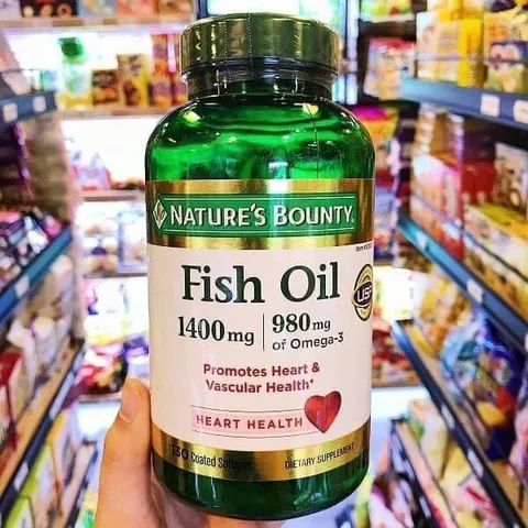 VIÊN DẦU CÁ NATURE’S BOUNTY FISH OIL 1400MG 130 VIÊN CỦA MỸ 830845