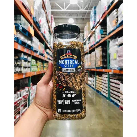 [HÀNG MỸ] Gia Vị Ướp Bít Tết Montreal Steak McCormick Grill Mates (Chai Lớn 822g - 29 OZ)