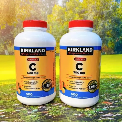Kẹo VITAMIN C 500MG - 500 VIÊN  bổ sung Vitamin C KIRKLAND hàng Mỹ CAM KẾT CHÍNH HÃNG MỸ 830870