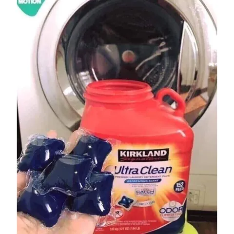 Mẫu mới viên giặt dạng túi,152 Viên giặt Kirkland Ultra Clean 152 viên 3.04kg của Mỹ