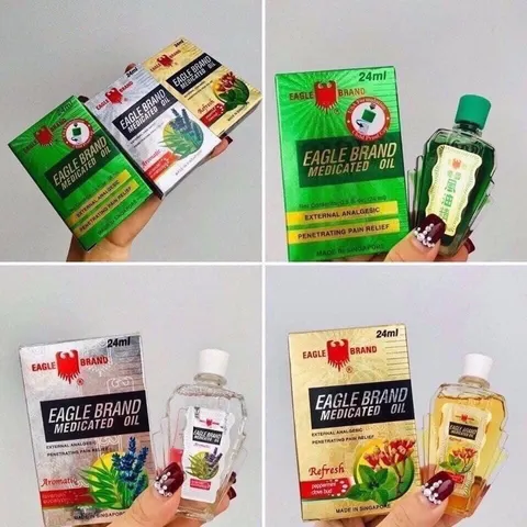 Dầu Gió Xanh Con Ó 2 Nắp 24ml Mỹ,Dầu Gió Vàng,Trắng Mỹ chính hãng