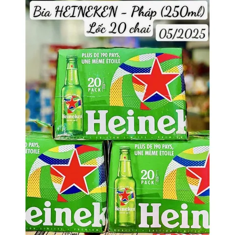 Bia Ken Pháp 20 chai X 250ml 5% Ship Siêu Tốc HCM