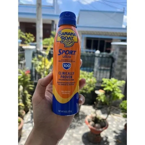 [HÀNG MỸ] Chai Xịt Chống Nắng Thể Thao Banana Boat Sport Ultra SPF 100 (Chai 170g / 6 OZ Mỹ)