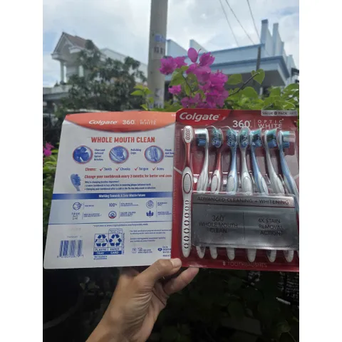 HÀNG MỸ Set 8 bàn chải đánh răng Colgate Optic White 36