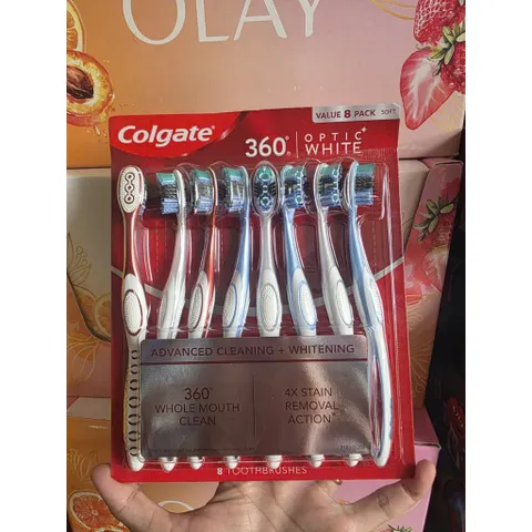 HÀNG MỸ Set 8 bàn chải đánh răng Colgate Optic White 36