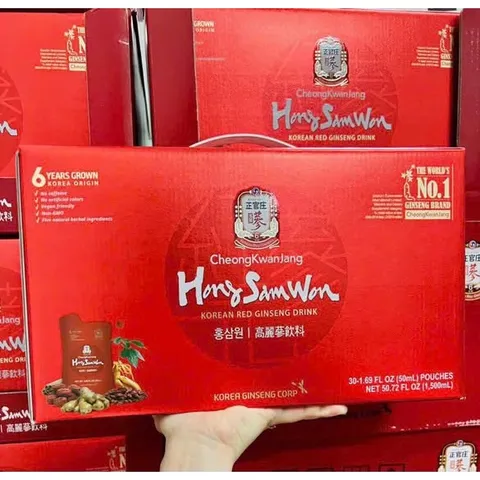 HÀNG MỸ Hồng sâm nước Hàn Quốc 6 năm tuổi Hong Sam Won Cheong Kwan Jang mua tại Costco Mỹ 830913
