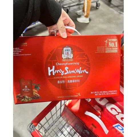 HÀNG MỸ Hồng sâm nước Hàn Quốc 6 năm tuổi Hong Sam Won Cheong Kwan Jang mua tại Costco Mỹ 830913
