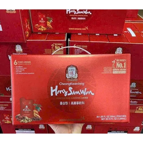 HÀNG MỸ Hồng sâm nước Hàn Quốc 6 năm tuổi Hong Sam Won Cheong Kwan Jang mua tại Costco Mỹ 830913