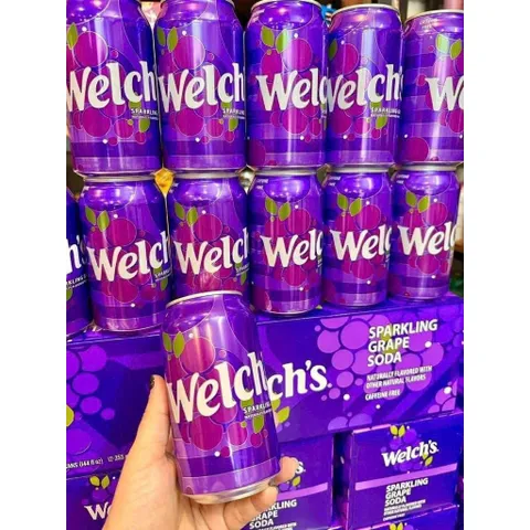 Welch’s Sparkling Grape Soda – Thùng 12 lon (vị nho) 🍇🥤