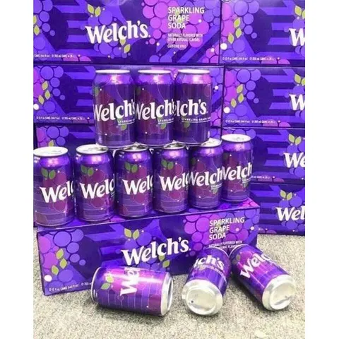 Welch’s Sparkling Grape Soda – Thùng 12 lon (vị nho) 🍇🥤
