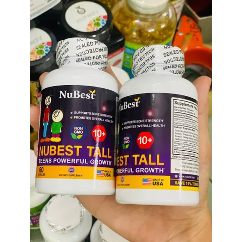 CAM KẾT CHÍNH HÃNG CỦA MỸ Hỗ Trợ Tăng Chiều Cao Nu Best Tall TRÊN 10 tuoi chính hãng Mỹ