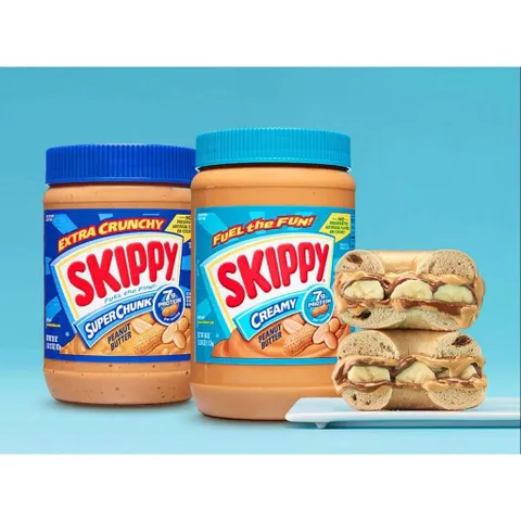 Date luôn mới Bơ đậu phộng Skippy Creamy Super Chunk và Creamy 1,36kg Mỹ. mịn và có hạt
