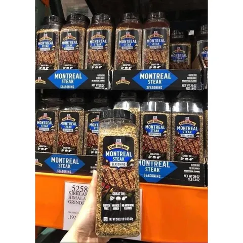 [HỘP LỚN 822g] Muối ,GIA VỊ TẨM ƯỚP BÒ NƯỚNG CHÍNH HÃNG Mỹ Grill Mates Montreal Steak Seasoning