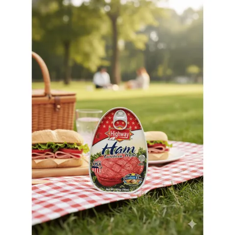 Thịt hộp Highway USA Premium Ham Luncheon Meat– Lon 454g (Mỹ)
