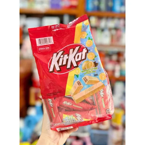 KitKat Lemon Crisp – Bánh xốp vị chanh tươi mát (Túi lớn mix gói mini) 861g