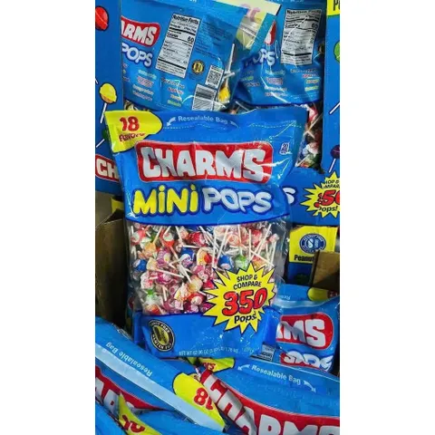 Kẹo mút mini Charms Mini Pops – bịch lớn nhiều vị HÀNG MỸ