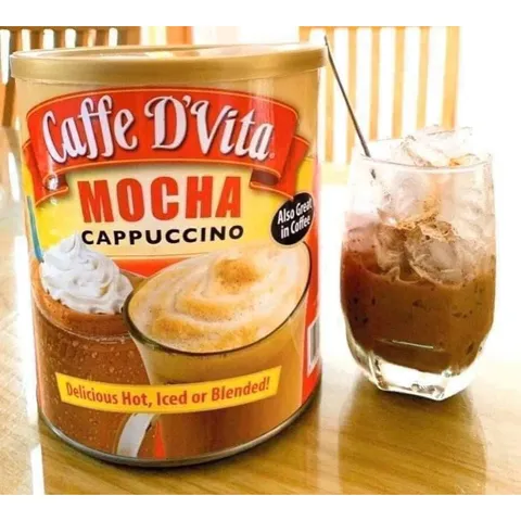 CAM KẾT CHÍNH HÃNG Mỹ Cà phê sữa hòa tan Mocha Cappuccino của Caffe D'Vita Mỹ hộp 1.8kg