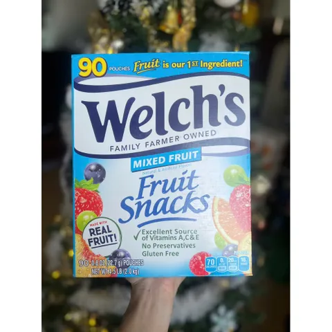 Có tách lẻ 45 gói và 90 gói Kẹo Dẻo Trái Cây Welch's Fruit Snacks hương trái cây của MỸ