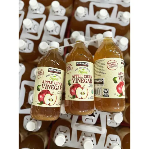 1 chai Giấm táo hữu cơ nguyên chất Kirkland Signature Organic Apple Cider Vinegar