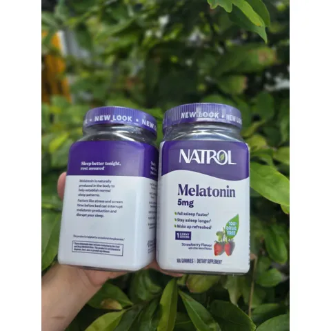 [Chính hãng] Kẹọ Dẻo Giúp Ngủ Ngon Natrol Melatonin 5 Mg Sleep 180 Viên Vị Dâu