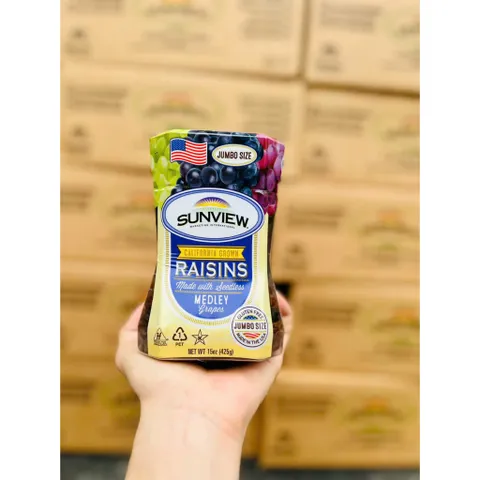 HÀNG LOẠI 1 Nho Khô Sunview raisins california grown medley grapes 425g trái to