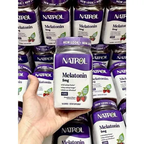 Kẹọ Dẻo Giúp Ngủ Ngon Natrol Melatonin 5 Mg Sleep 180 Viên Vị Dâu Mỹ