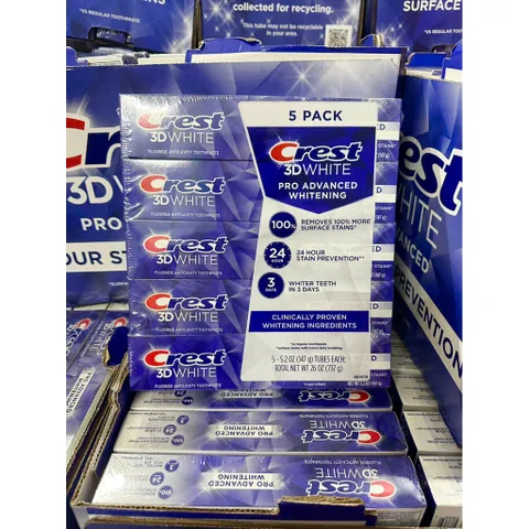 Tách lẻ 1 tuýp kem đánh răng crest 3d white advanced whitening tuýp 147g crest Mỹ