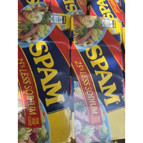 Lốc 8 Hộp Thịt Đóng Hộp Spam  Less Sodium