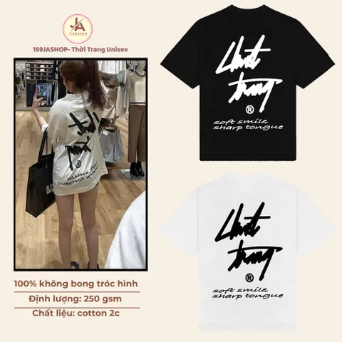 Áo thun form rộng TEE CHUOT TRANG   nam nữ xinh xỉu chất cotton cao cấp đl 250gsm