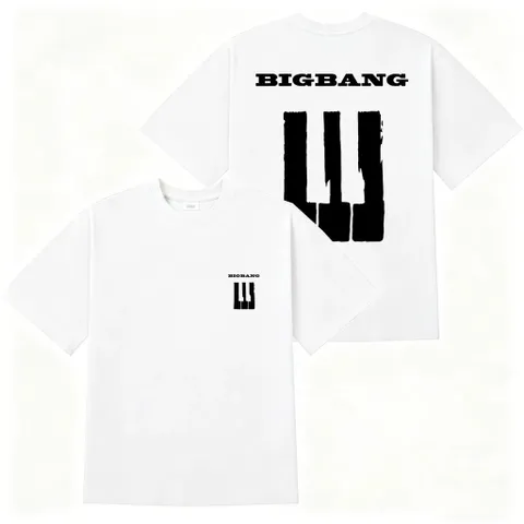 Áo thun  BIGBANG 2026 G-DRAGON cùng phong cách phím đàn piano cotton dà Coachella HOME SWEET HOME