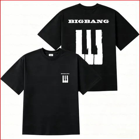 Áo thun  BIGBANG 2026 G-DRAGON cùng phong cách phím đàn piano cotton dà Coachella HOME SWEET HOME