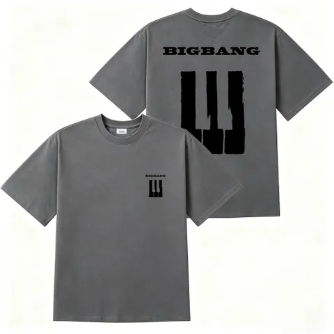 Áo thun  BIGBANG 2026 G-DRAGON cùng phong cách phím đàn piano cotton dà Coachella HOME SWEET HOME
