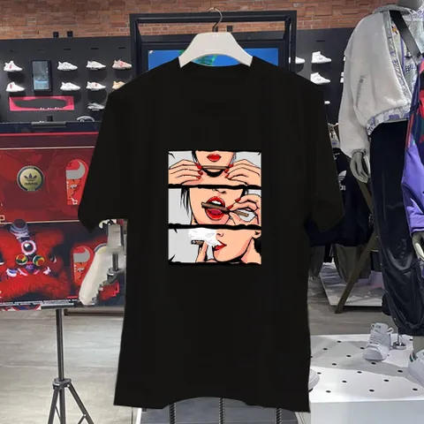 Áo thun form rộng Unisex In Hình Hoạt Hình Người Ngoài Hành Tinh Dễ Thương – Áo Phông  Nam Nữ Phong Cách Cute Streetwear