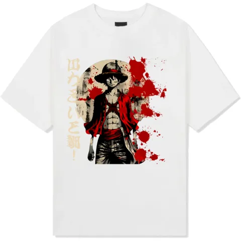 Áo thun form rộng One Piece Luffy Wanted siêu đẹp | Áo Luffy truy nã chất cotton giá rẻ