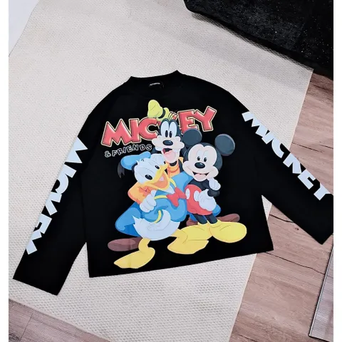 Áo thun form rộngn tay dài long tee boxy hoạt hình Mickey x Donal  chất cotton cao cấp  hottrend 2026