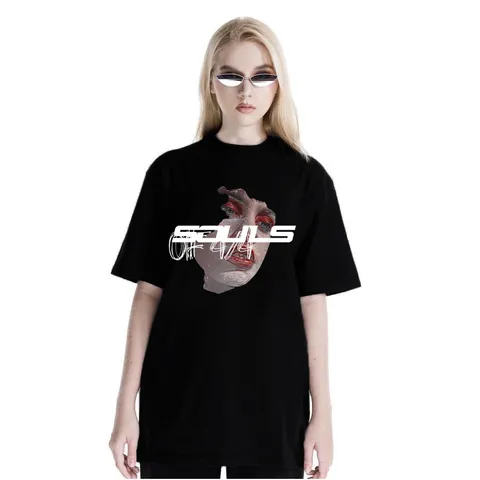 Áo thun form rộngn form rộng nam nữ unisex in hình CÔ GÁI MÔI ĐỎ  SOULS chất cotton oversize ullzang