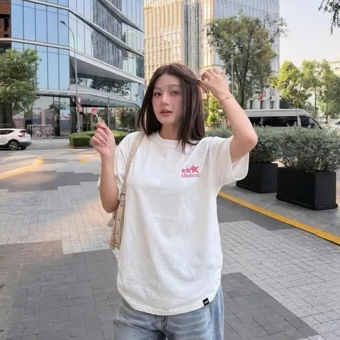 Áo Thun form rộng họa tiết Levents  hoa anh đào Nam Nữ Tay Lỡ Cotton 2 Chiều Mềm Mịn Basic Dễ Phối