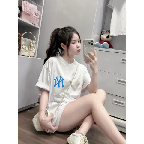 Áo thun form rộng YN Yankess Baseball Xanh New 2026 Unisex Nam Nữ  Chất Vải 260gsm