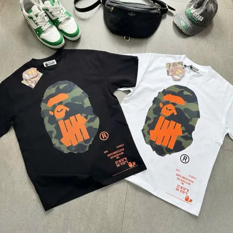 Áo thun form rộng Tổng Hợp Mẫu Athing Bappe Hottrend  Chất Cotton - Áo Phông Unisex Đầy Đủ Tem Tag