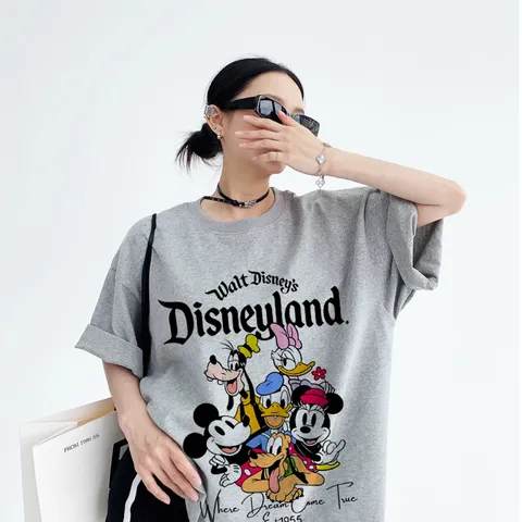 Áo thun form rộng nam  Nữ tay lỡ Mickey Dáng Rộng chất cotton cao cấp Cao Cấp đl 250gsm