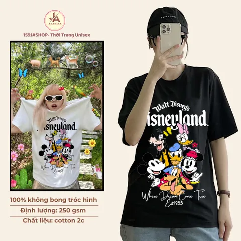 Áo thun form rộng nam  Nữ tay lỡ Mickey Dáng Rộng chất cotton cao cấp Cao Cấp đl 250gsm