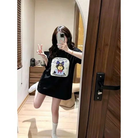 Áo Thun Unisex  Mèo Hoạt Hình Rawnagger Vintage Cotton Mềm Tay Lỡ Oversize Hot Trend