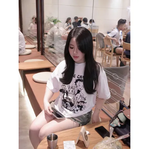 Áo Thun form rộng nam Nữ Graphic Cartoon Vintage – Baby Tee Y2K Streetwear chất cotton cao cấp 2 chiều đl 260gsm