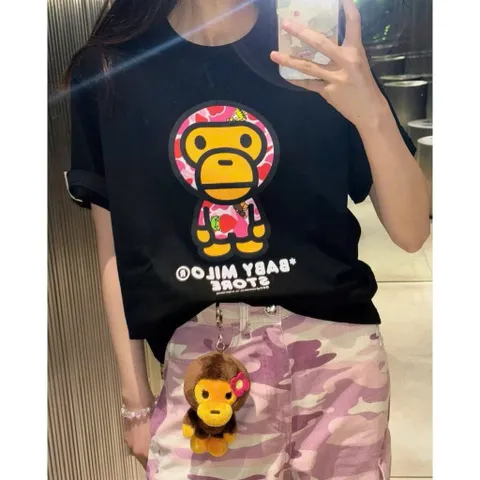 Áo thun form rộng Form Unisex Nam Nữ In Họa Tiết Bapemilo Camo - Áo Phông Cotton 2 Chiều Cao Cấp