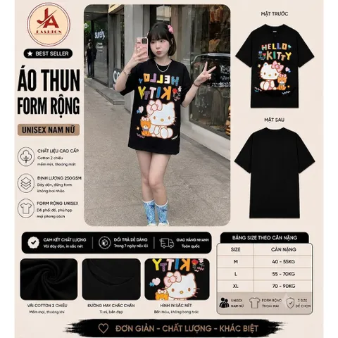 Áo thun nữ HELLO màu sắc  unisex chất cotton 4 chiều cao cấp   siêu mát hottrend 2026