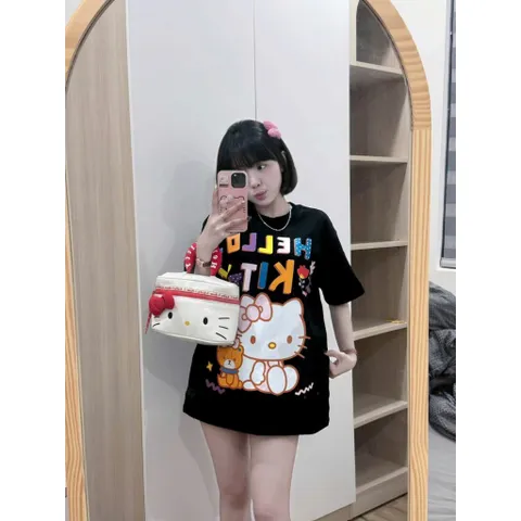 Áo thun nữ HELLO màu sắc  unisex chất cotton 4 chiều cao cấp   siêu mát hottrend 2026