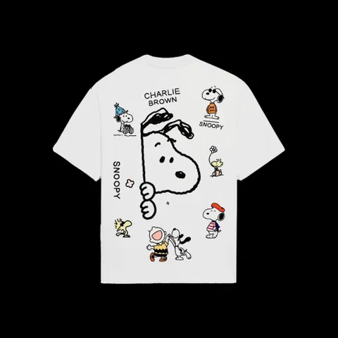 Áo thun form rộng Unisex Snoopy Charlie Brown In Lưng – Cotton 2 Chiều Dày Dặn 250gsm