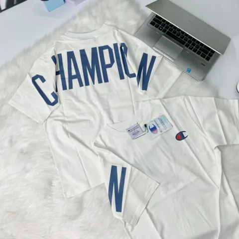 Áo thun form rộng CHAMPION Full Lưng Nam Nữ  Chất Vải Cotton cao cấp Co Giãn Thoáng Mát