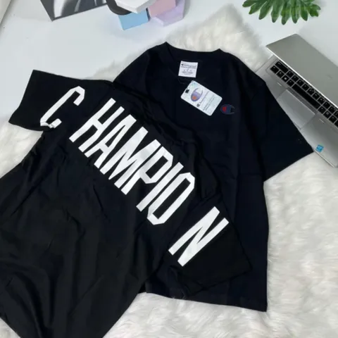 Áo thun form rộng CHAMPION Full Lưng Nam Nữ  Chất Vải Cotton cao cấp Co Giãn Thoáng Mát