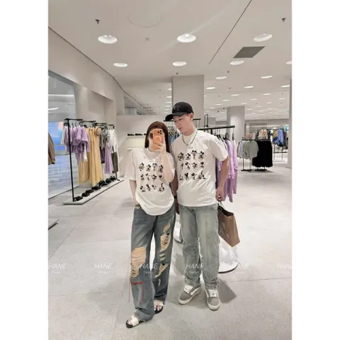 Áo thun form rộng Unisex  In Mickey Mouse – Áo Phông Nam Nữ Couple Dễ Thương Cotton cao cấp mềm mịn